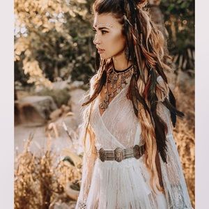 “THE FREYA” Lace Bell Sleeve Maxi Dress